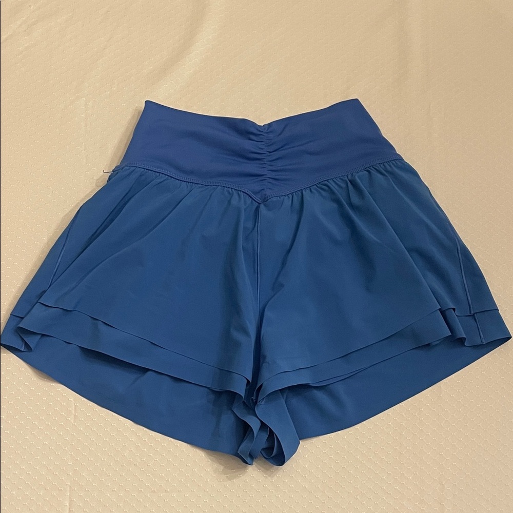 aerie Royal Blue Layered High-Waist Active Skort Shorts